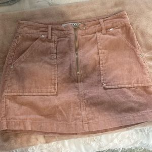 Almost famous denim zip up skirt